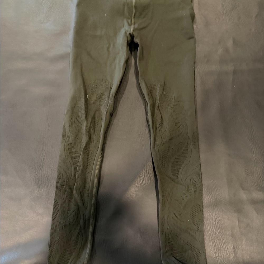 lululemon athletica Forest Green Patterned Leggings